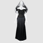 Oscar de la Renta 1995 Embellished Tulle Bustier and Skirt Set