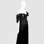 Oscar de la Renta 1995 Embellished Tulle Bustier and Skirt Set