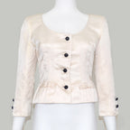 Valentino Boutique SS 1995 Ivory Silk Blouse