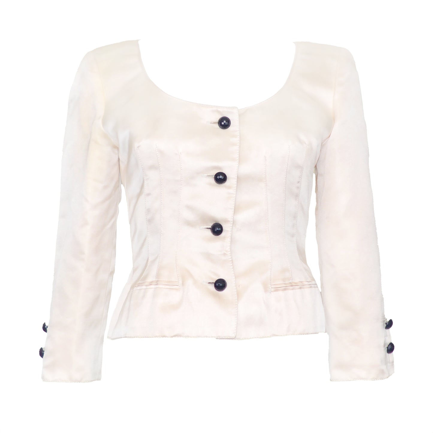 Valentino Boutique SS 1995 Ivory Silk Blouse