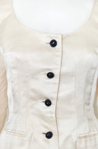 Valentino Boutique SS 1995 Ivory Silk Blouse