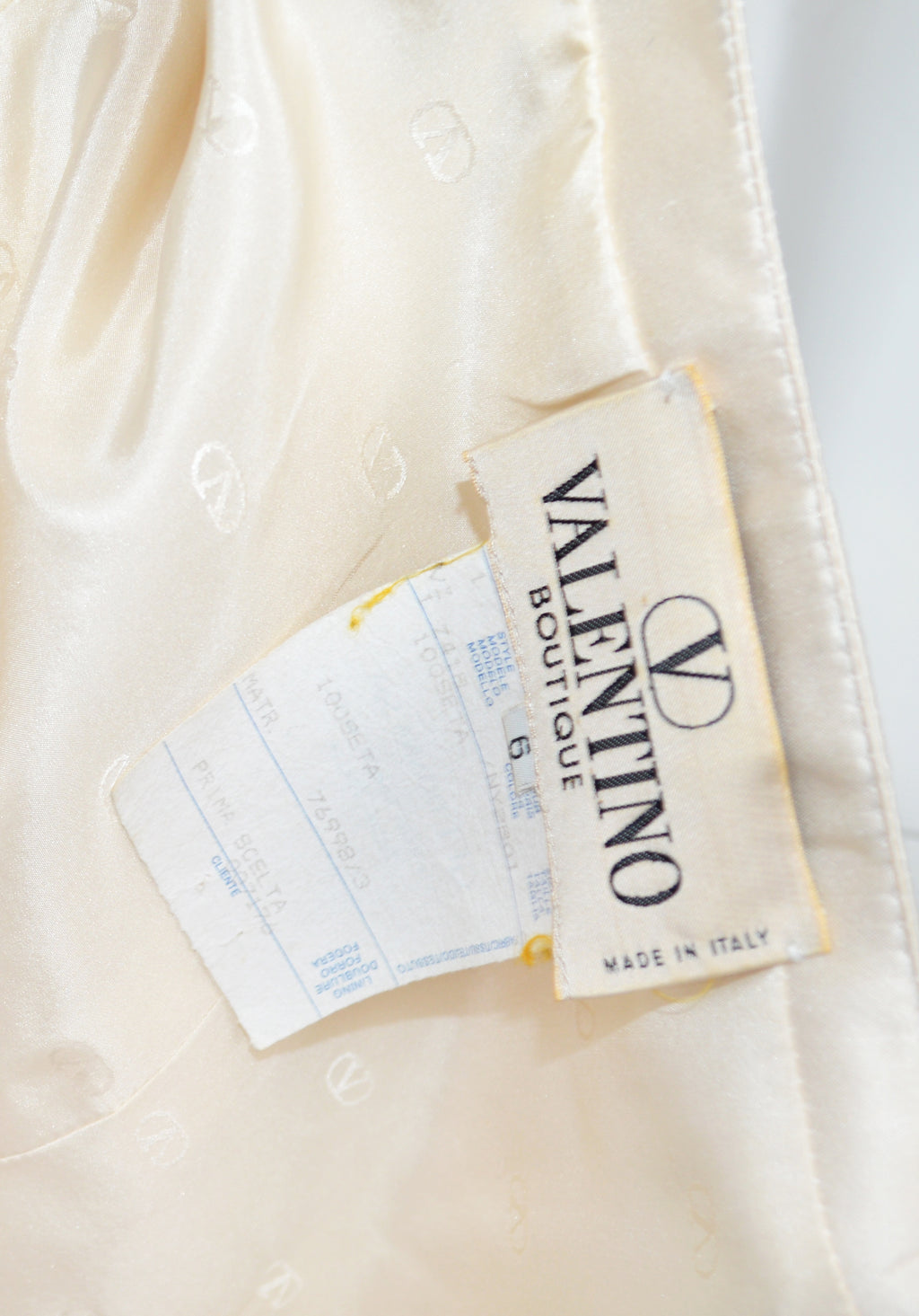 Valentino Boutique SS 1995 Ivory Silk Blouse