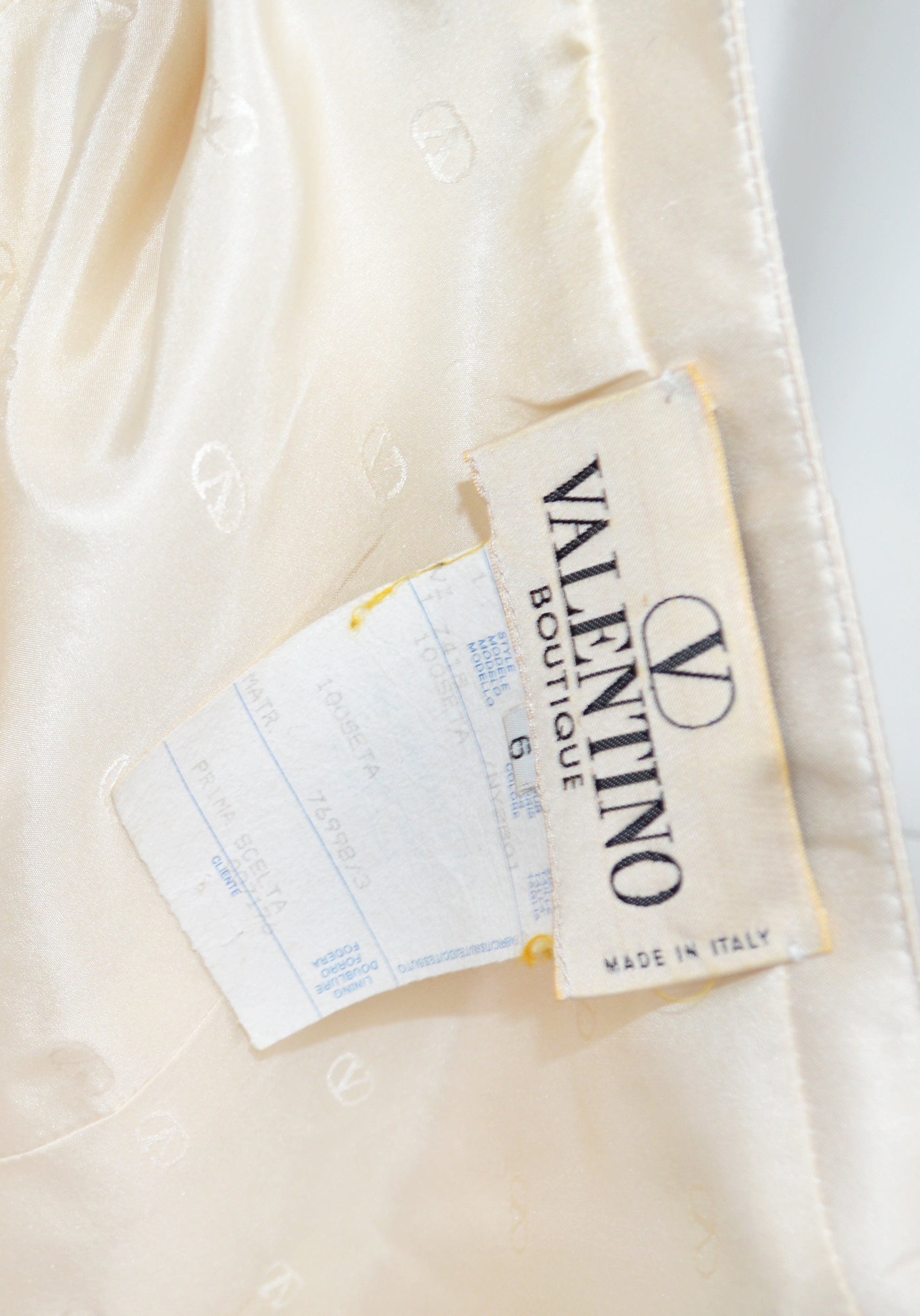 Valentino Boutique SS 1995 Ivory Silk Blouse