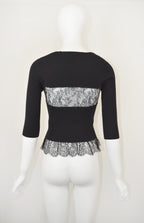 Valentino FW 2004 Lace Knit Blouse