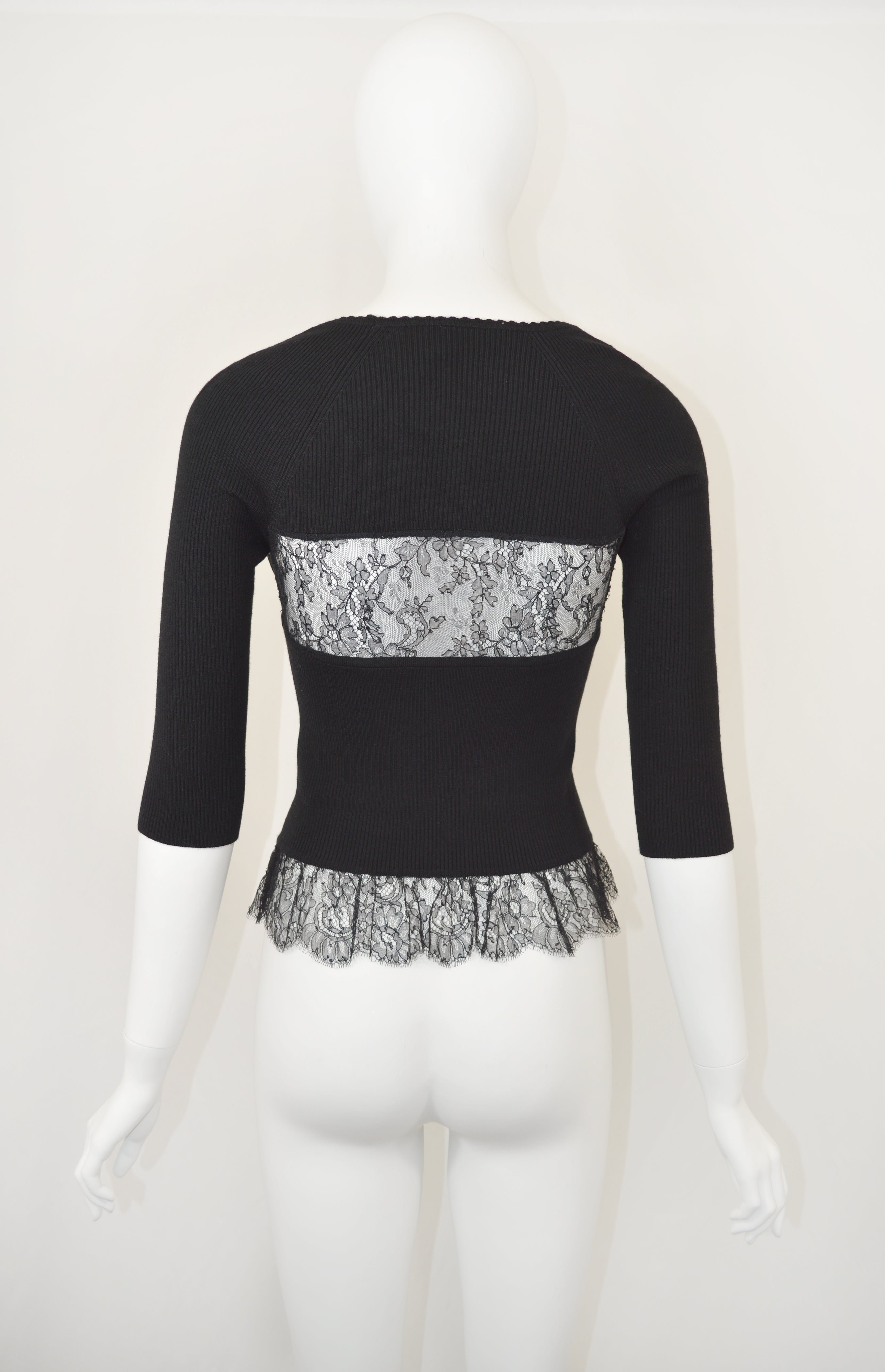 Valentino FW 2004 Lace Knit Blouse