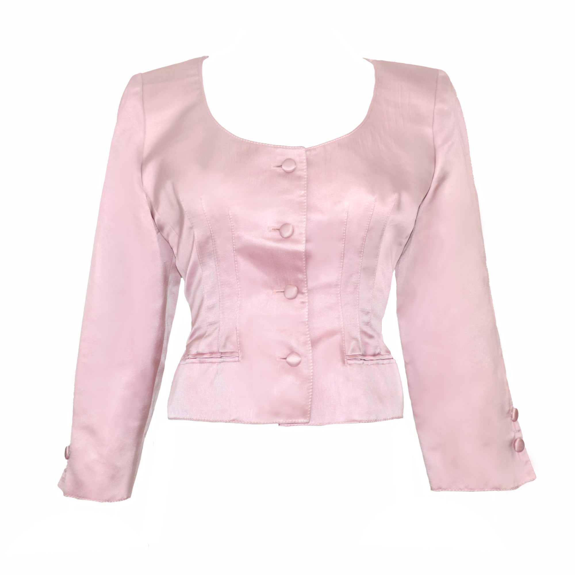 Unavailable until March 29 Valentino Boutique SS 1995 Pink Silk Blouse