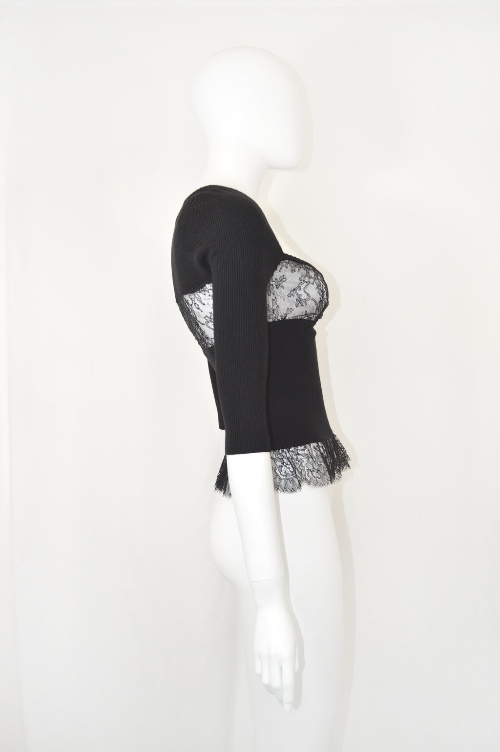 Valentino FW 2004 Lace Knit Blouse