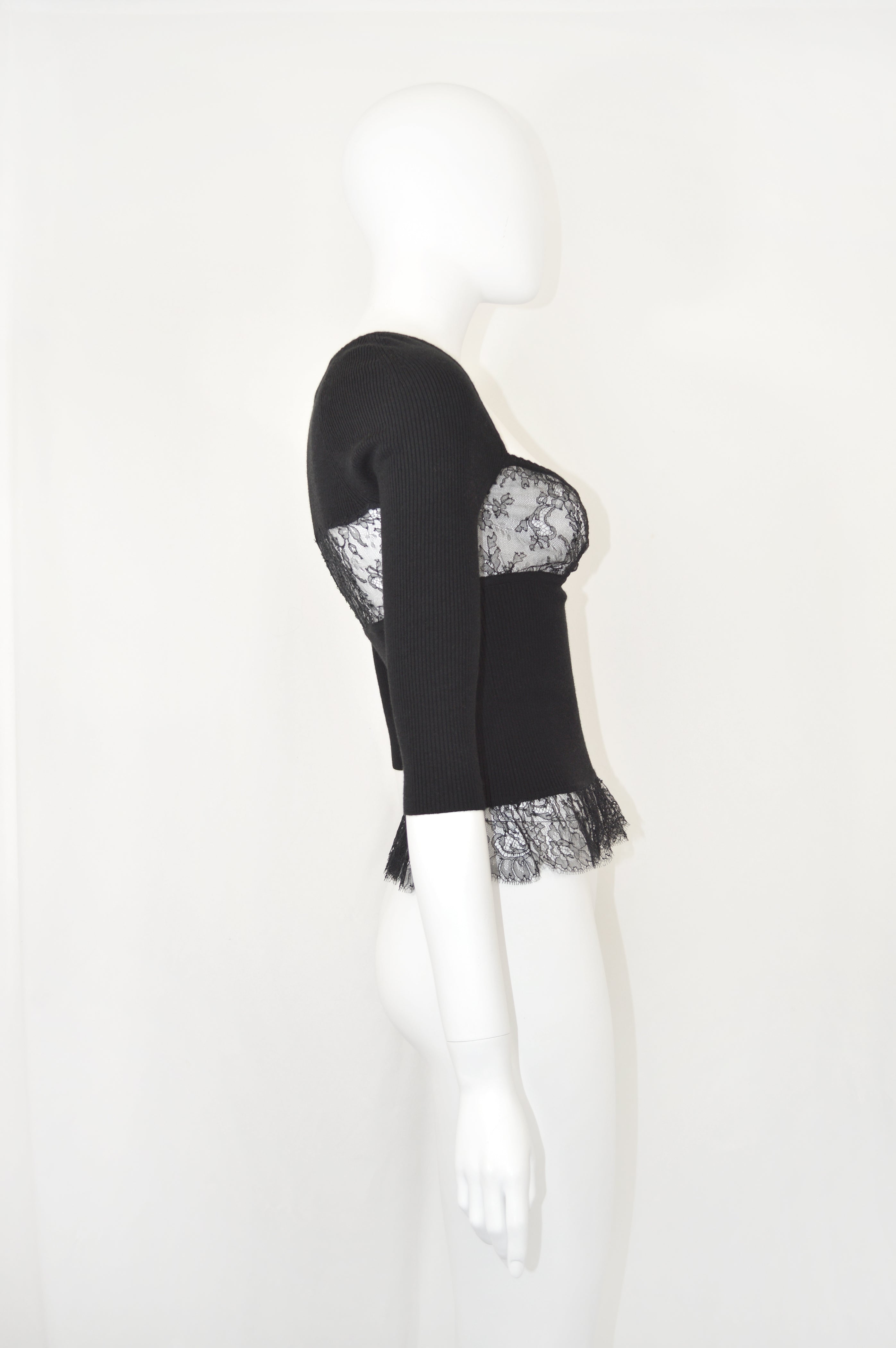 Valentino FW 2004 Lace Knit Blouse