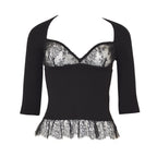 Valentino FW 2004 Lace Knit Blouse