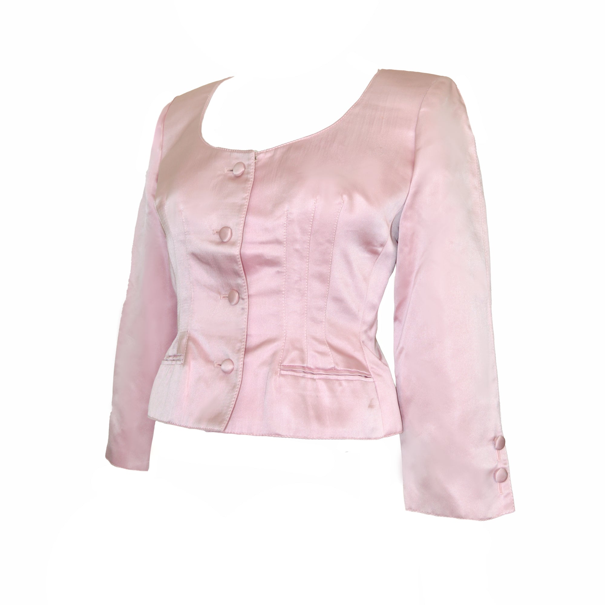 Unavailable until March 29 Valentino Boutique SS 1995 Pink Silk Blouse