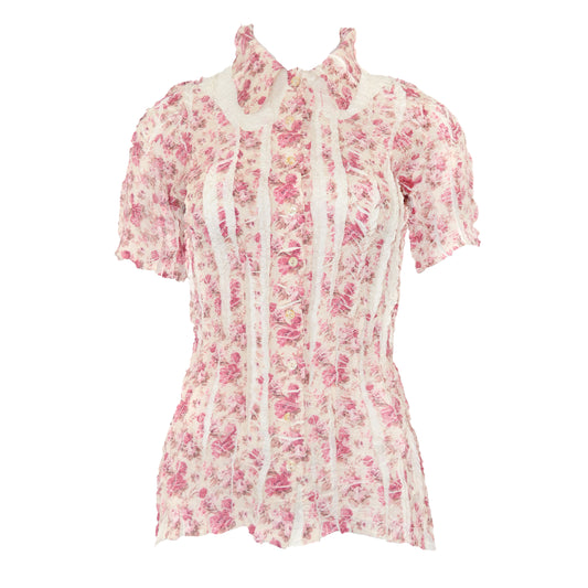 Yoshiki Hishinuma Rouge Rose Print Blouse