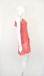 VALENTINO 2005 EMBELLISHED POLKA DOT SILK DRESS