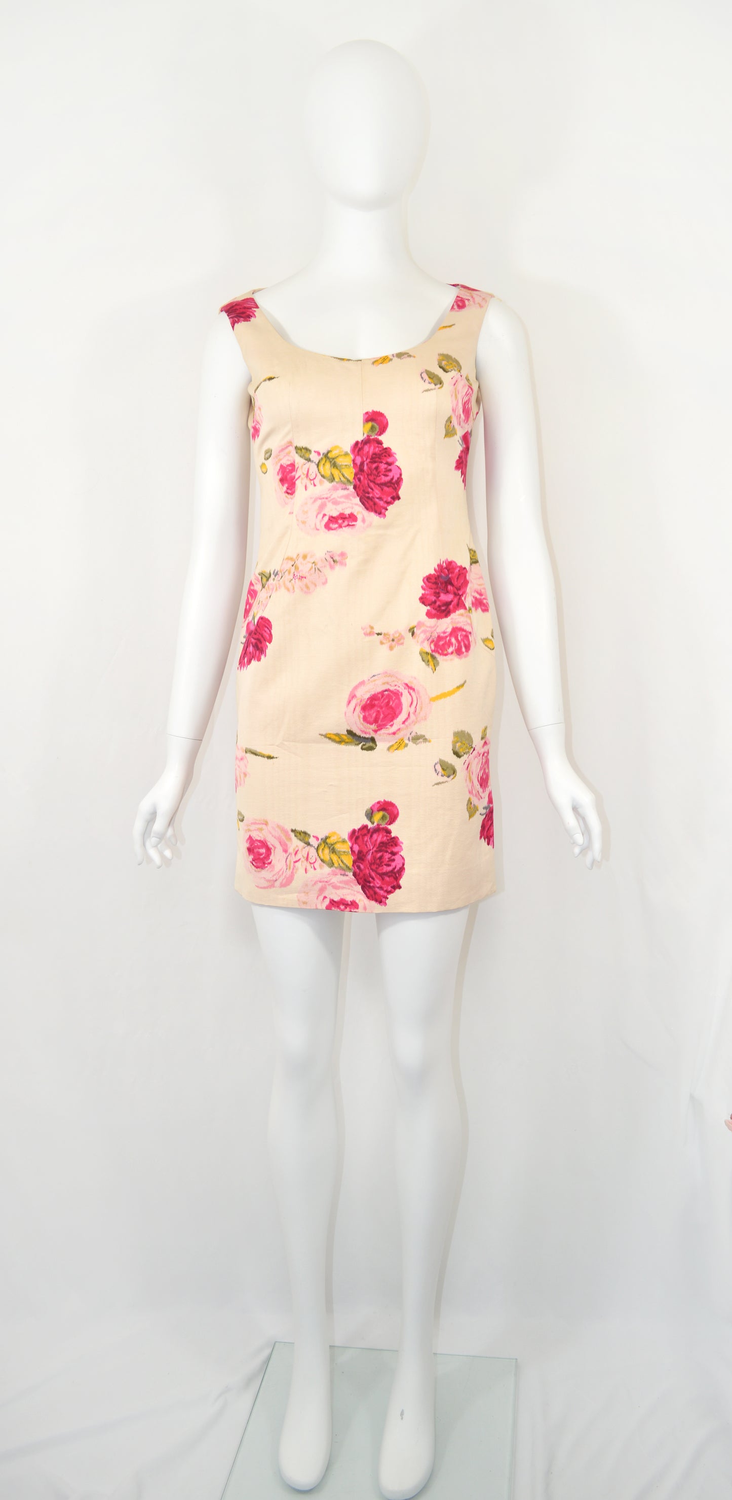 Dolce & Gabbana FW 1996 Mini Dress with Rose Print