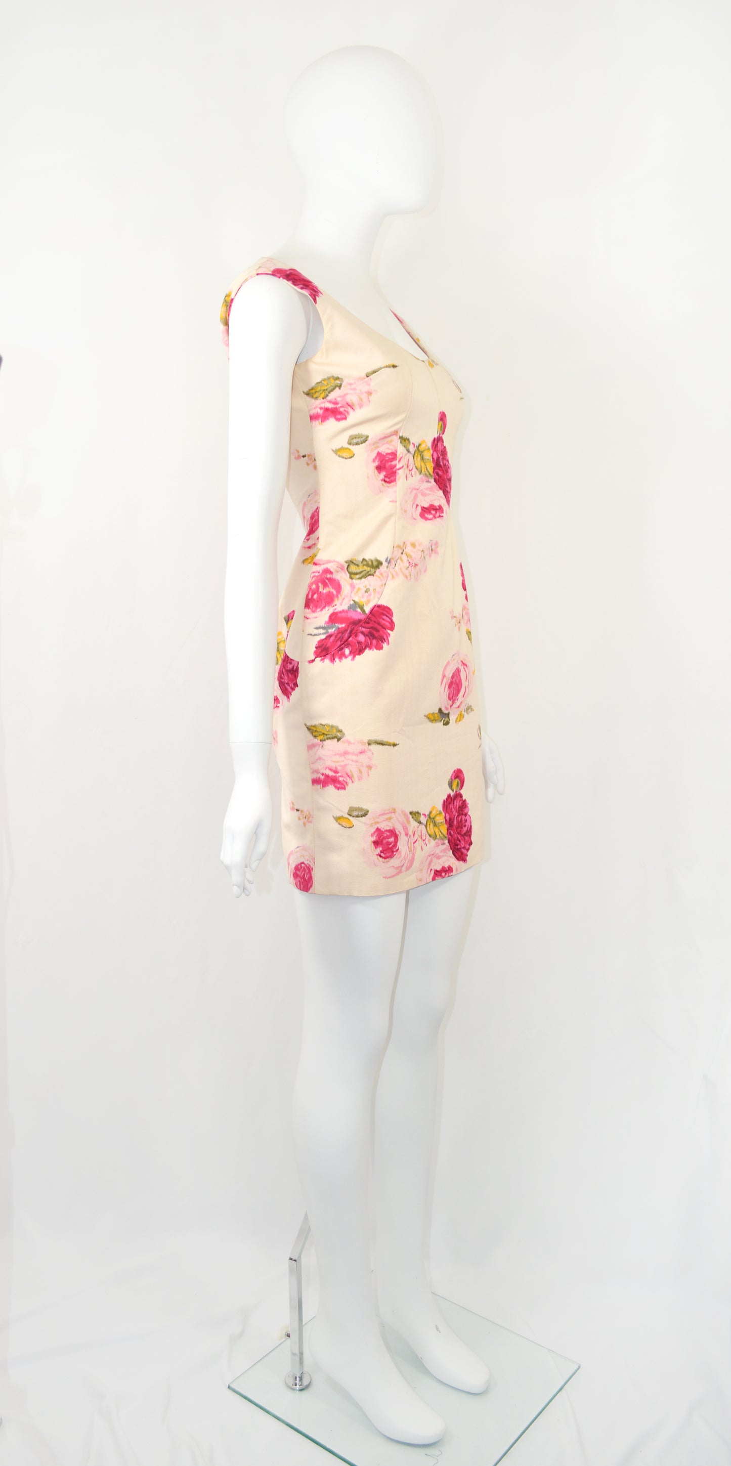 Dolce & Gabbana FW 1996 Mini Dress with Rose Print