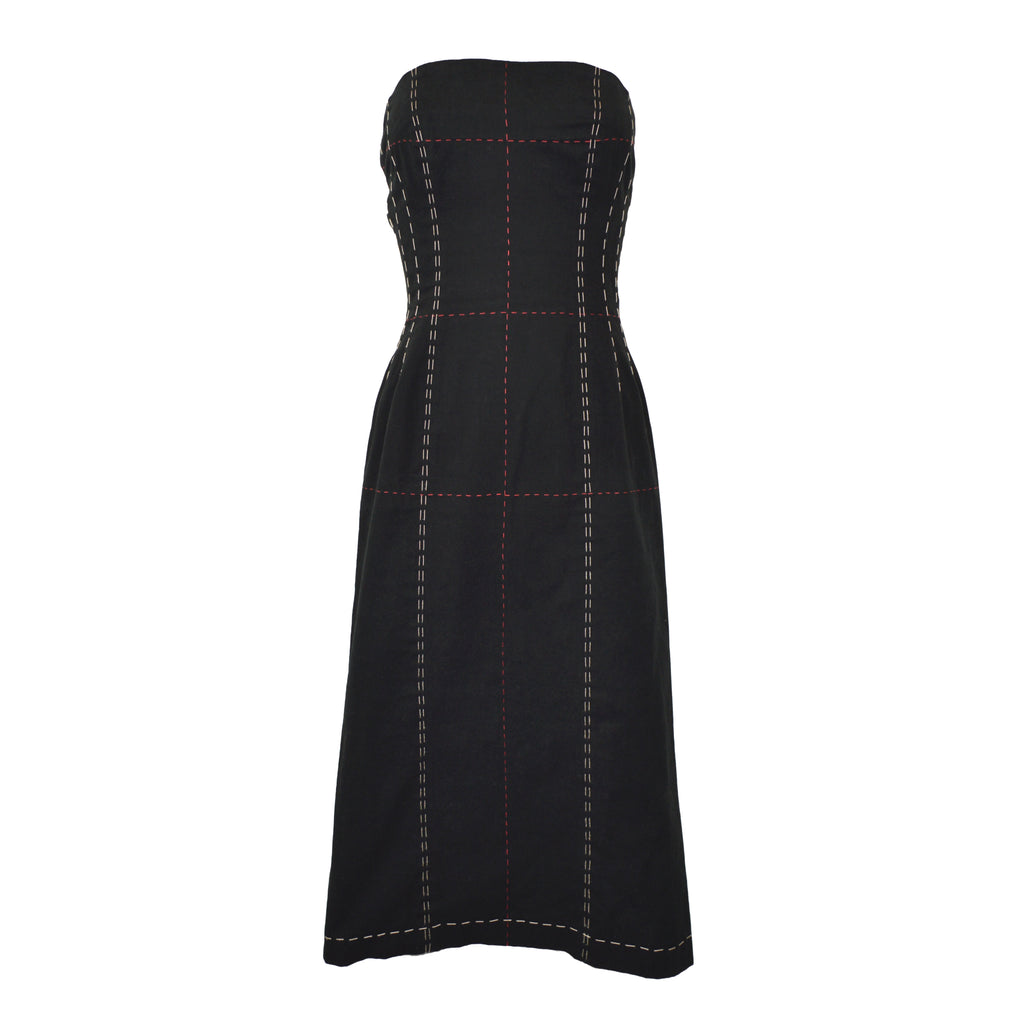 YOHJI YAMAMOTO SS 2000 Stitched Strapless Dress