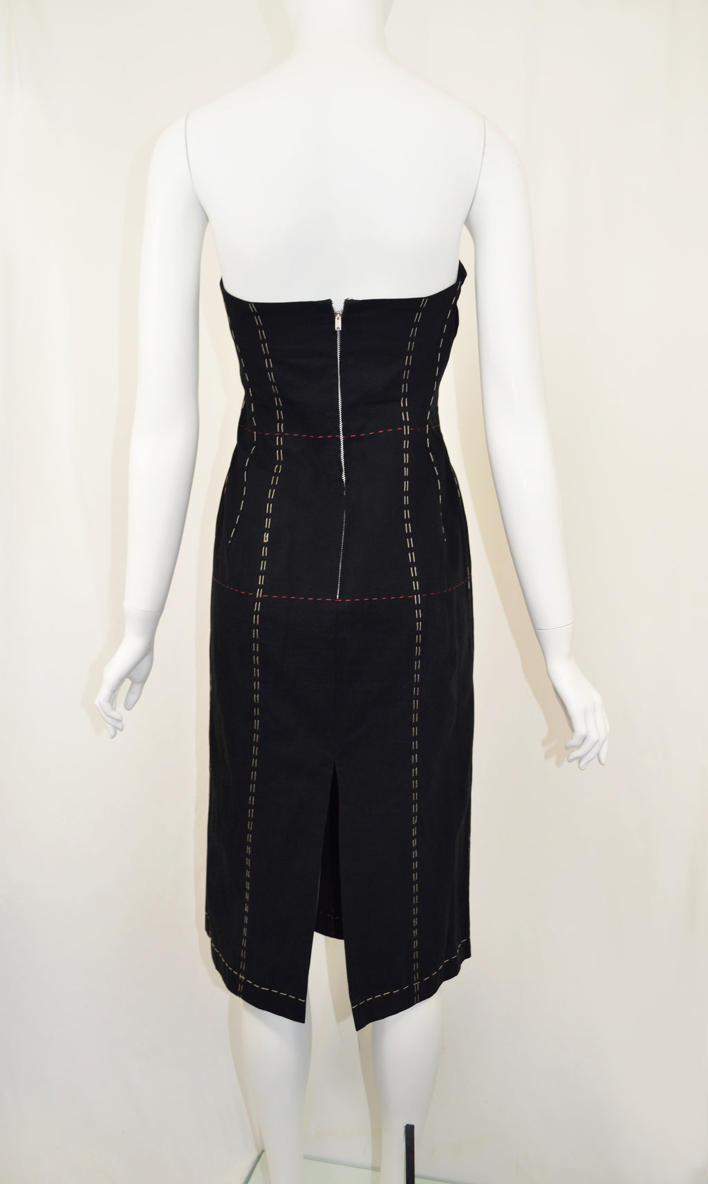 YOHJI YAMAMOTO SS 2000 Stitched Strapless Dress