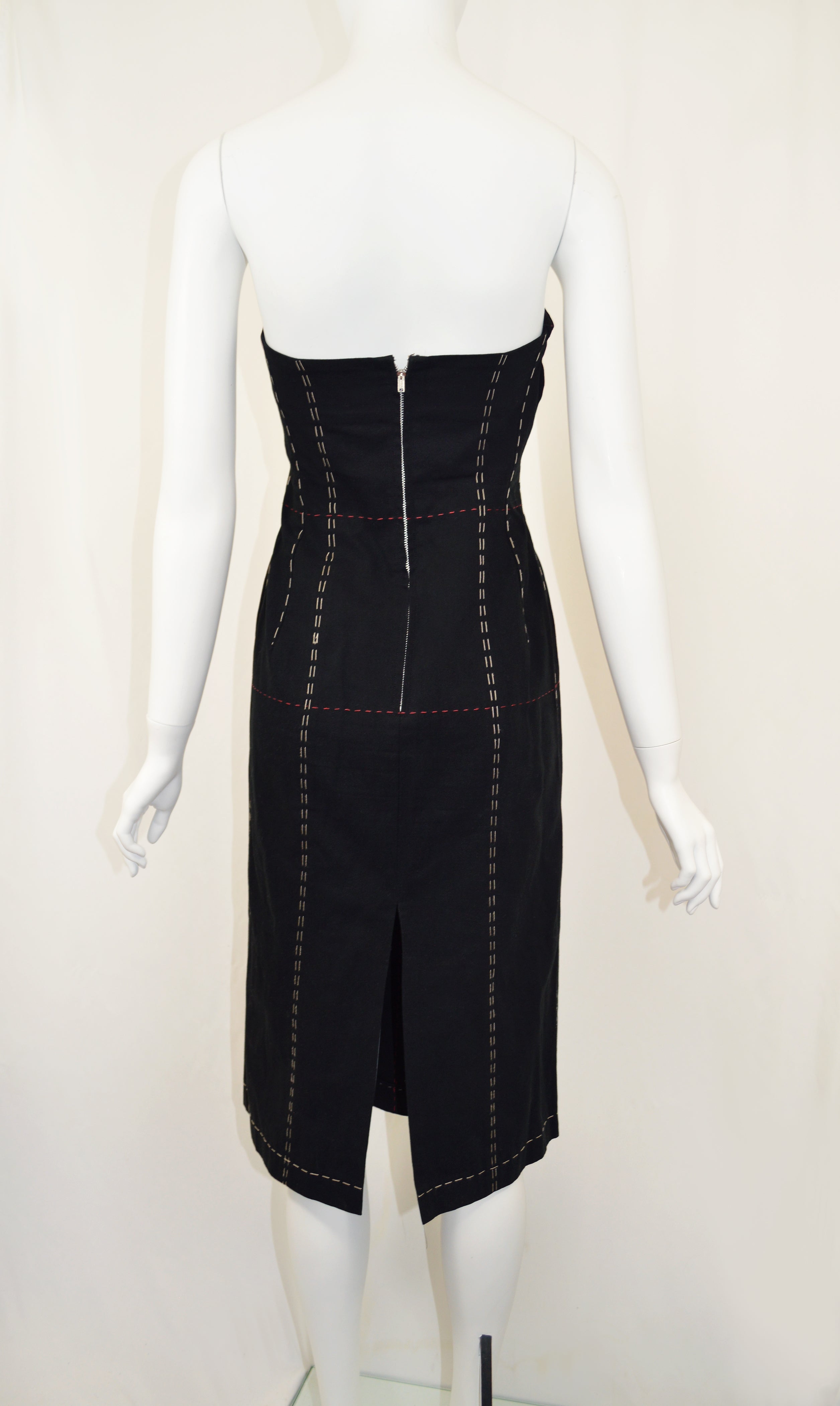 YOHJI YAMAMOTO SS 2000 Stitched Strapless Dress