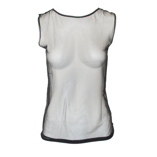Yohji Yamamoto 2003 Sheer Printed Top