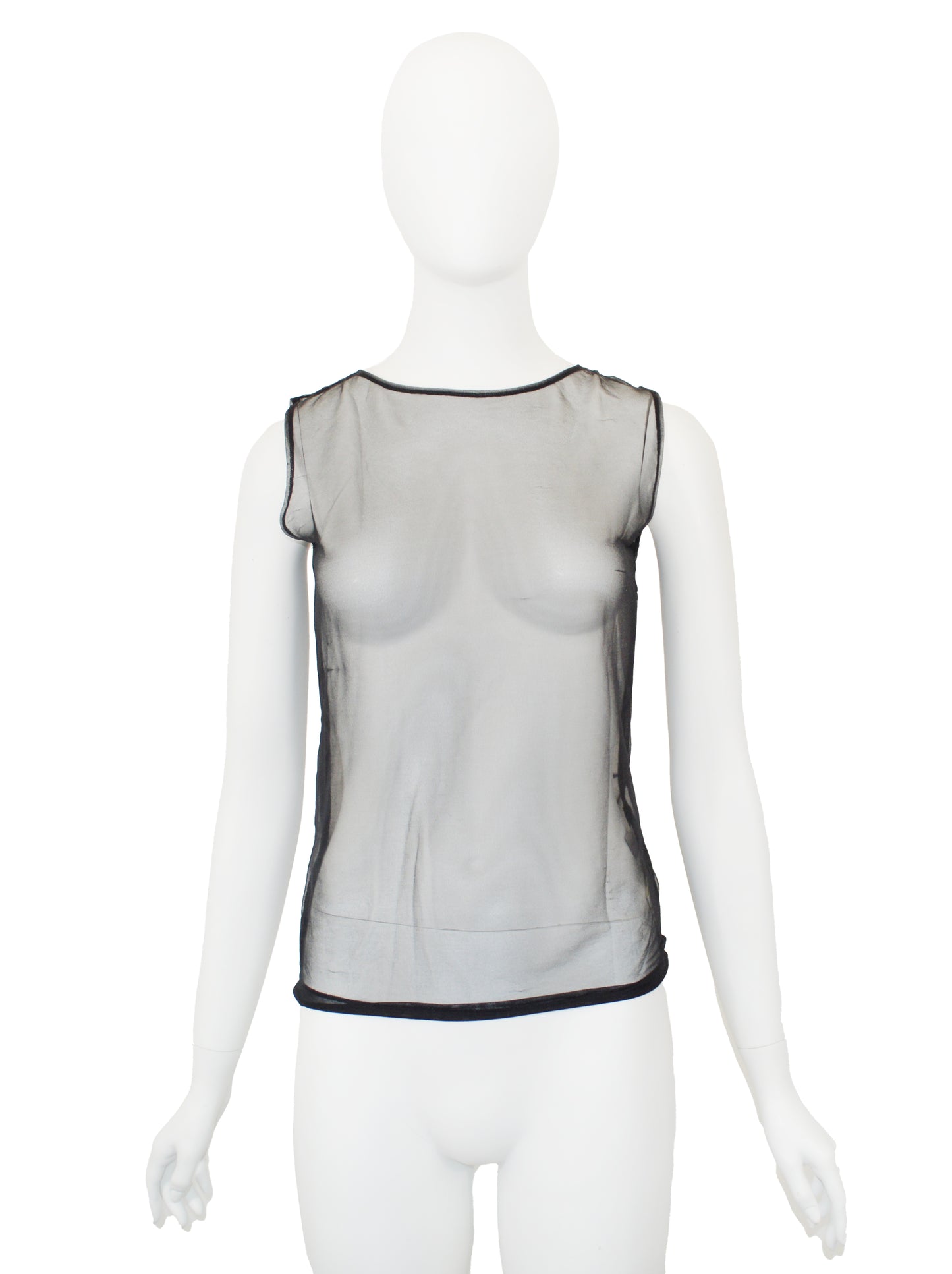 Yohji Yamamoto 2003 Sheer Printed Top