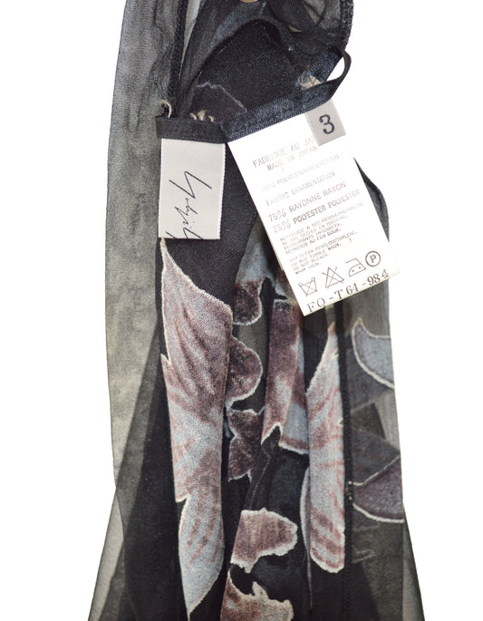 Yohji Yamamoto 2003 Sheer Printed Top