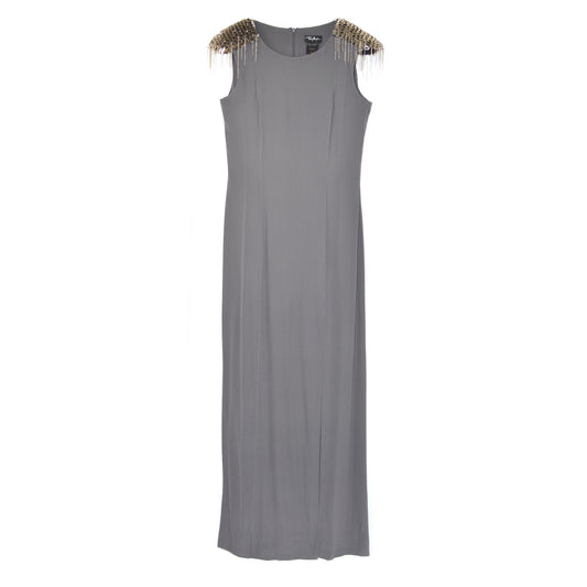 Thierry Mugler Dress with Metal Embellished Sleeves