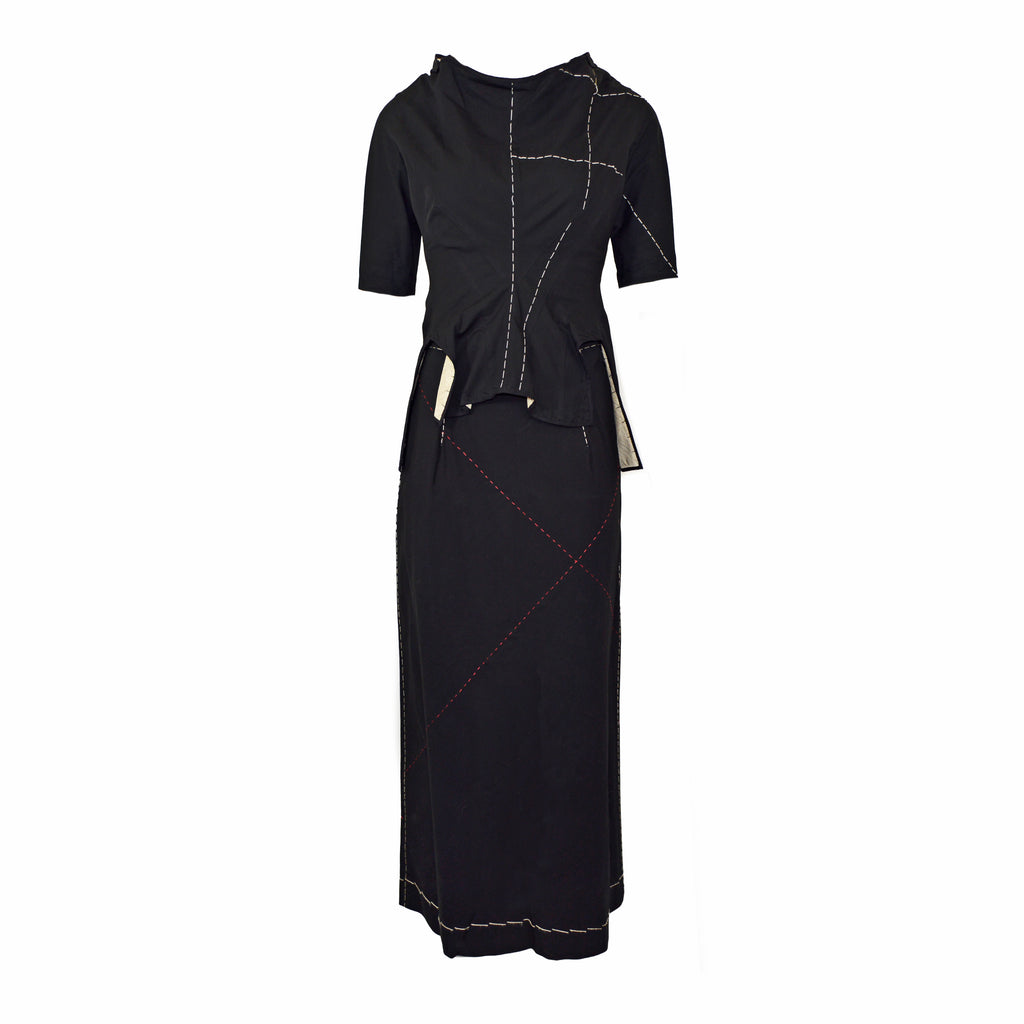 YOHJI YAMAMOTO SS 2000 Stitched Skirt Set