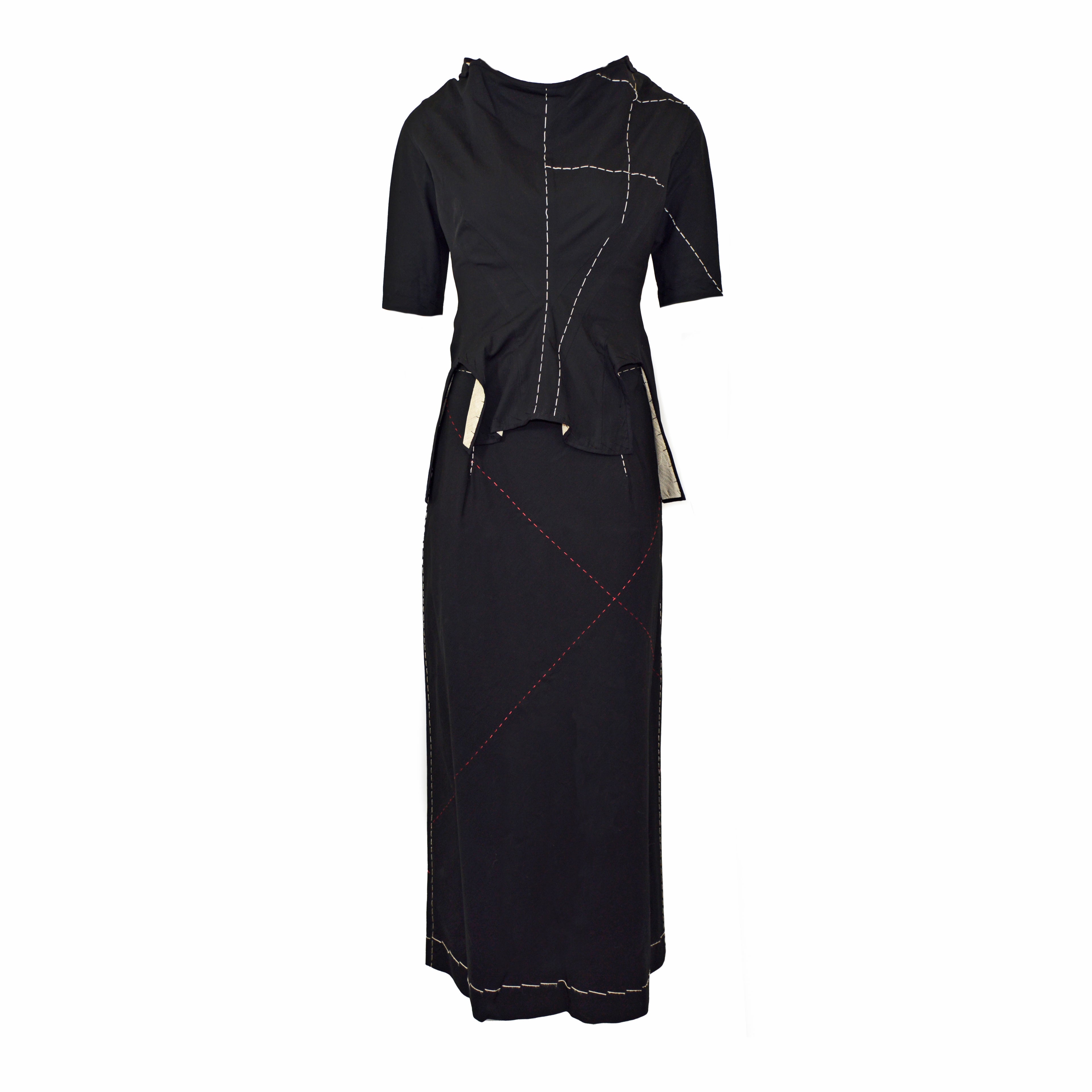 YOHJI YAMAMOTO SS 2000 Stitched Skirt Set