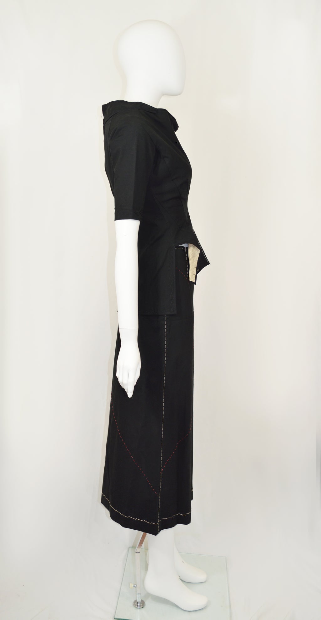 YOHJI YAMAMOTO SS 2000 Stitched Skirt Set