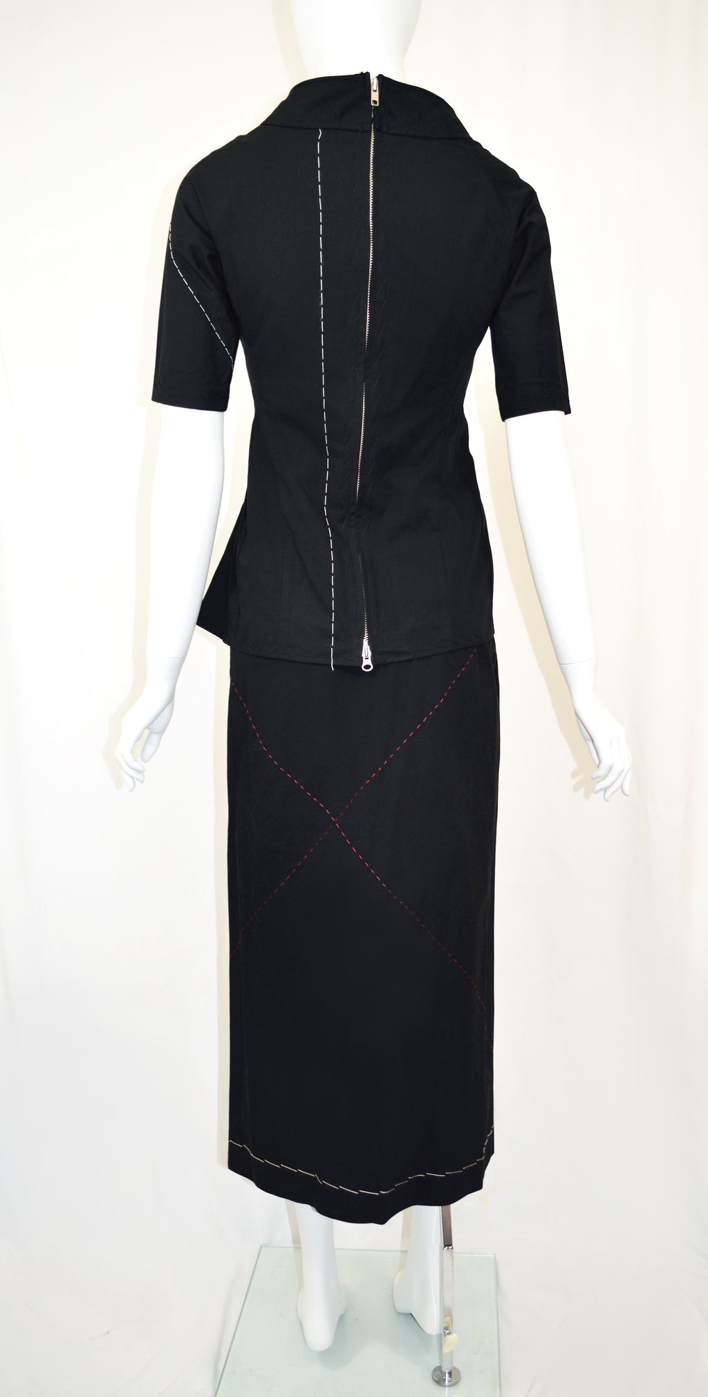 YOHJI YAMAMOTO SS 2000 Stitched Skirt Set