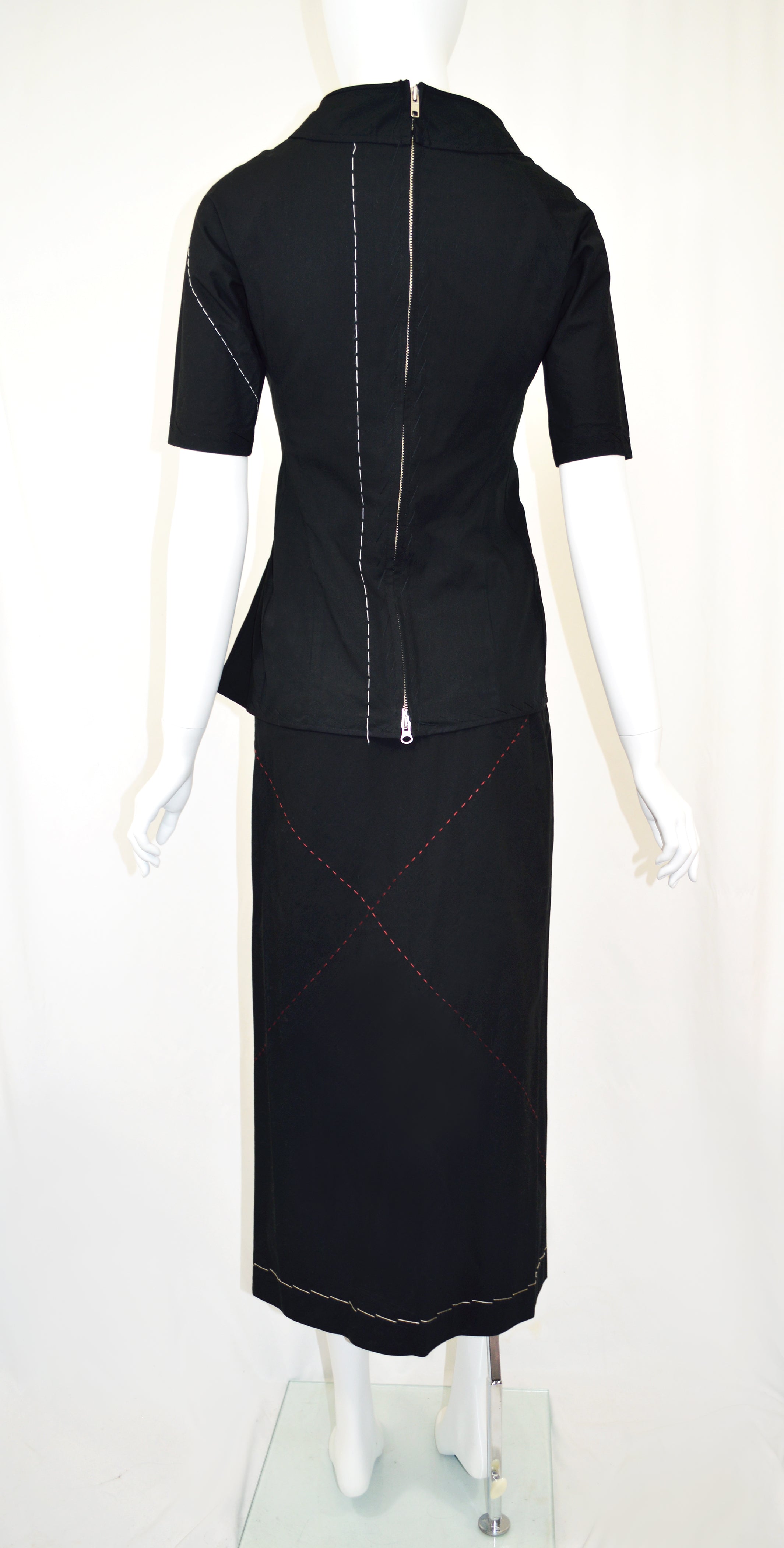 YOHJI YAMAMOTO SS 2000 Stitched Skirt Set