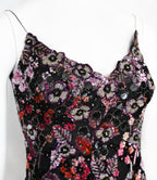 Badgley Mischka FW 2000 Runway Embellished Velvet Dress