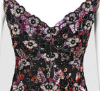 Badgley Mischka FW 2000 Runway Embellished Velvet Dress
