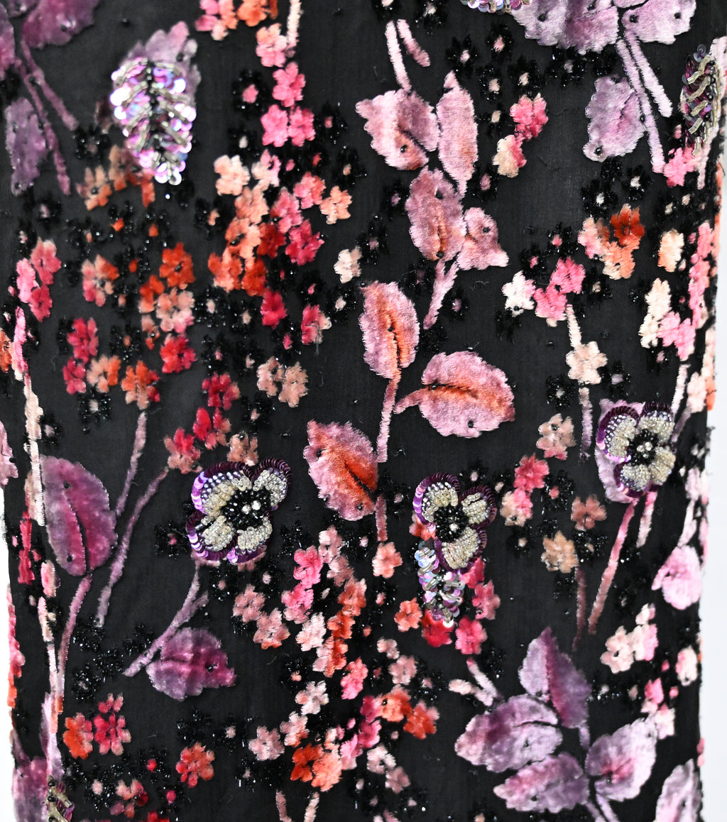 Badgley Mischka FW 2000 Runway Embellished Velvet Dress