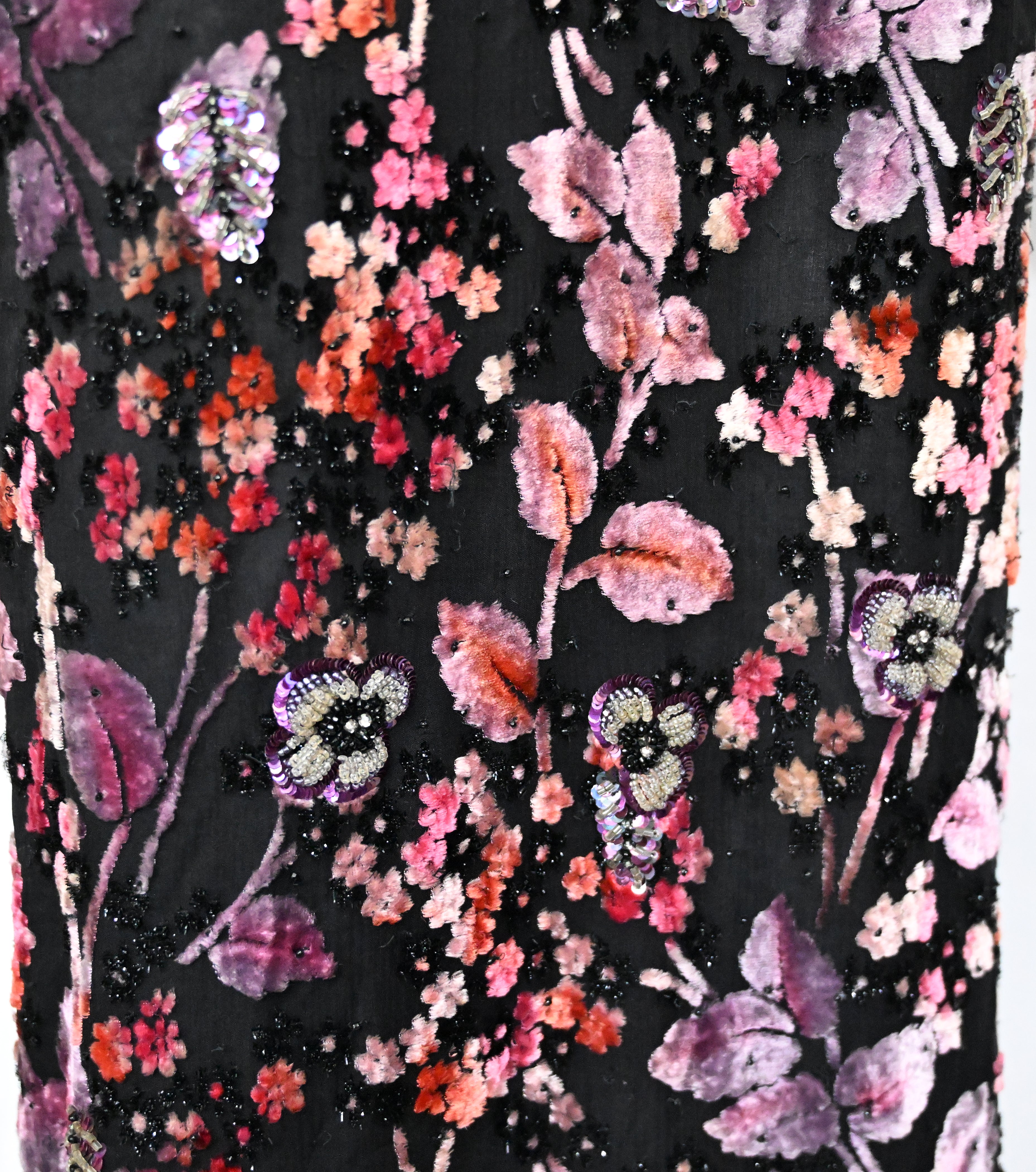 Badgley Mischka FW 2000 Runway Embellished Velvet Dress