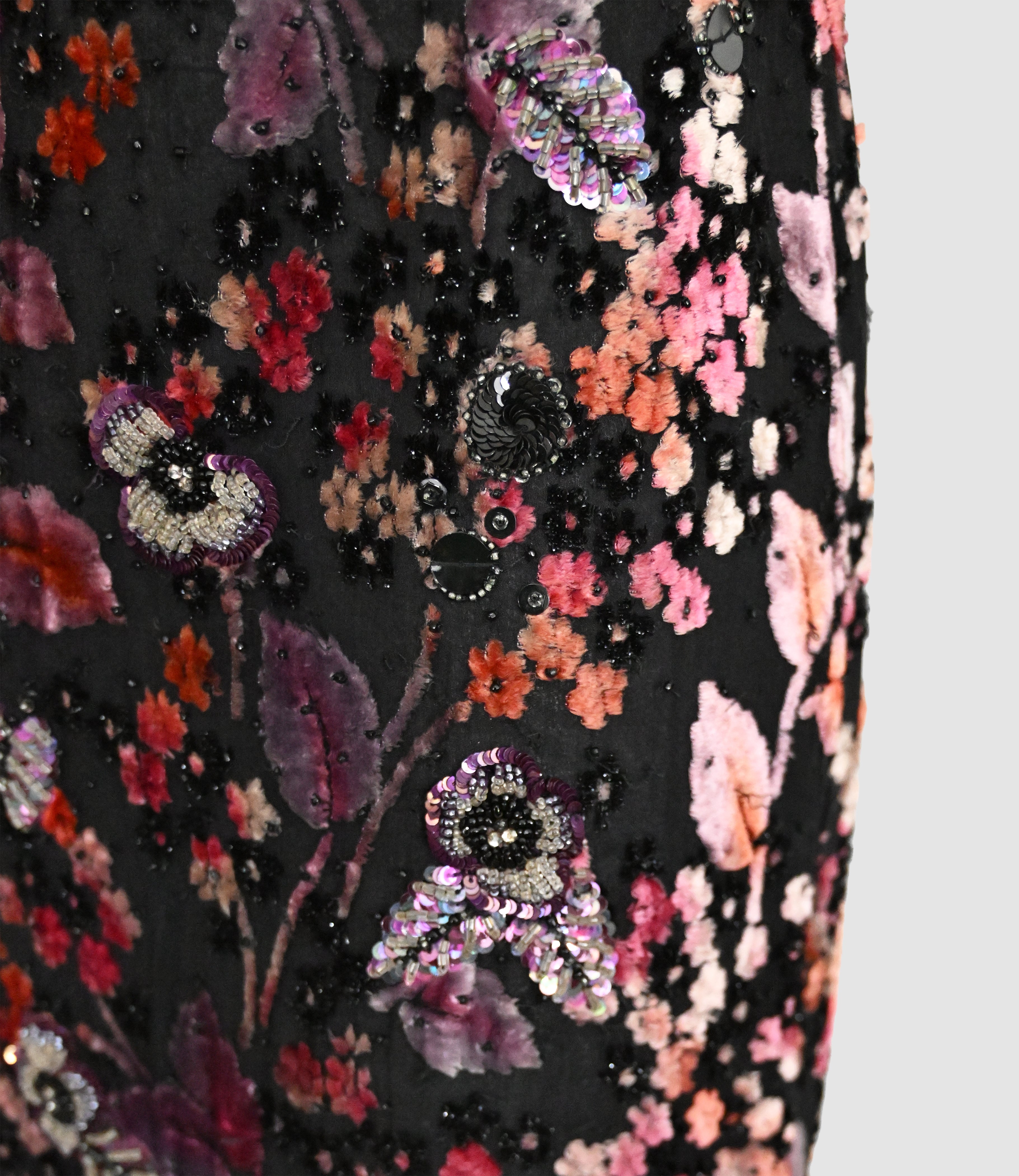 Badgley Mischka FW 2000 Runway Embellished Velvet Dress