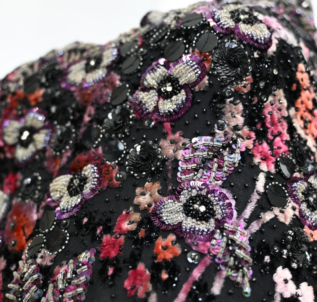 Badgley Mischka FW 2000 Runway Embellished Velvet Dress