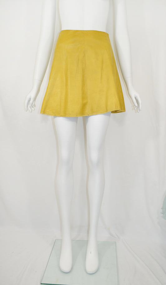 Olivier Theyskens SS 2001 leather mini skirt