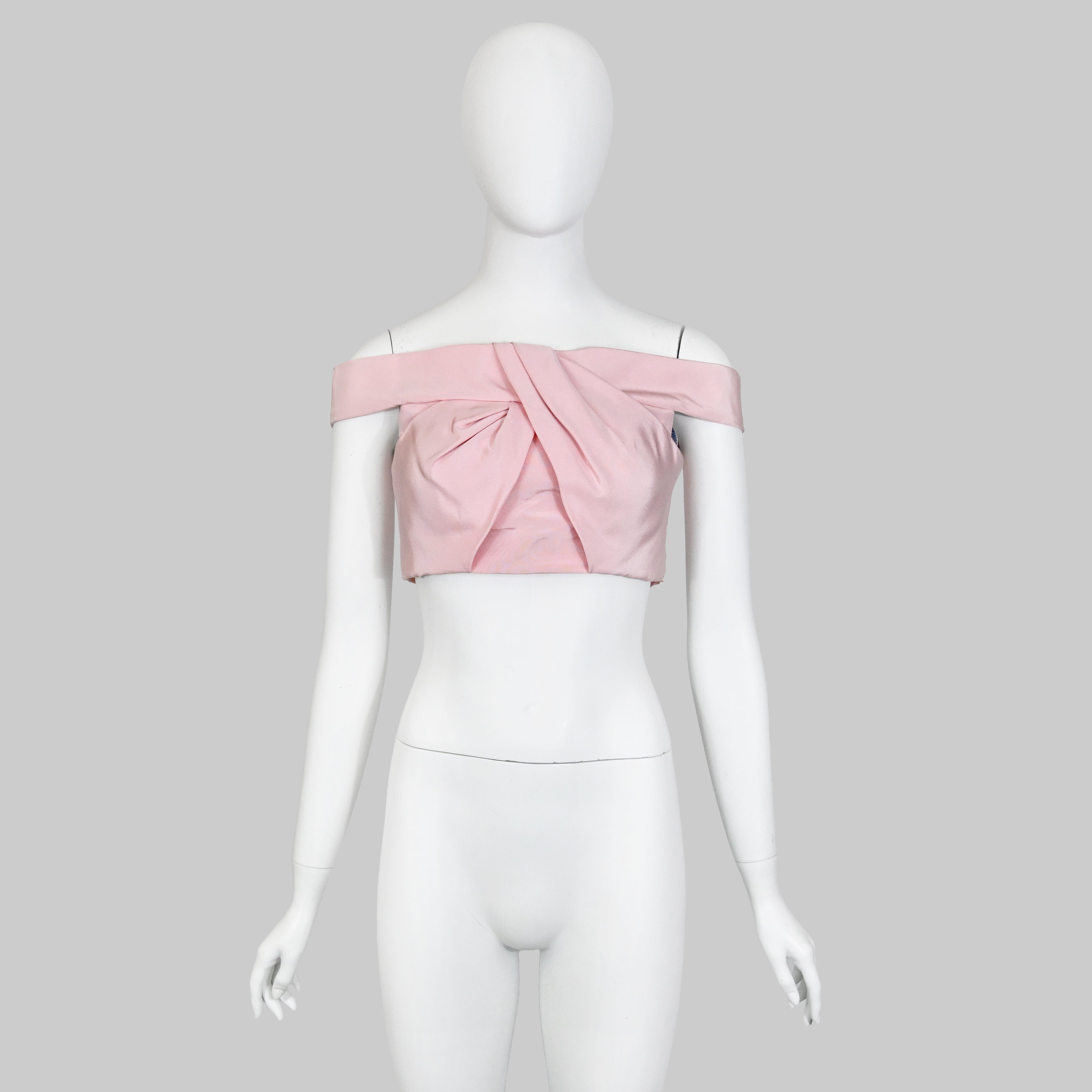 Oscar de la Renta SS 2015 Off Shoulder Crop Top Bustier