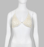 Valentino Shell Embellished Tulle Bra