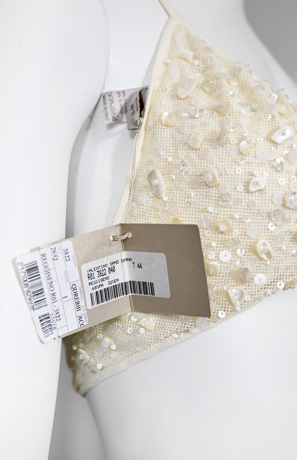 Valentino Shell Embellished Tulle Bra