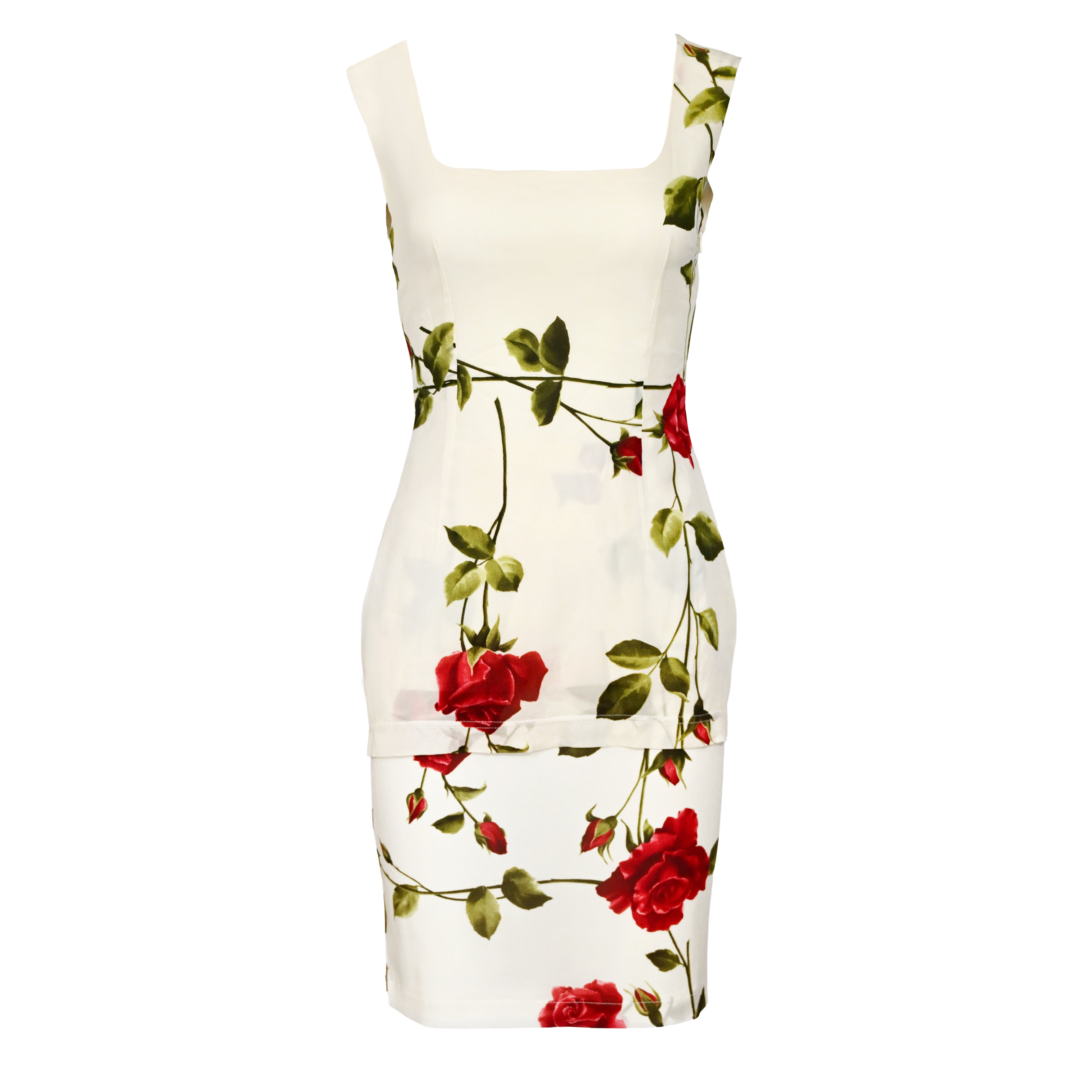 Dolce & Gabbana 1990s Rose Silk Skirt Set