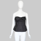 Louis Vuitton 2000s Wool Bustier w Rose Detail