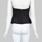 Louis Vuitton 2000s Wool Bustier w Rose Detail