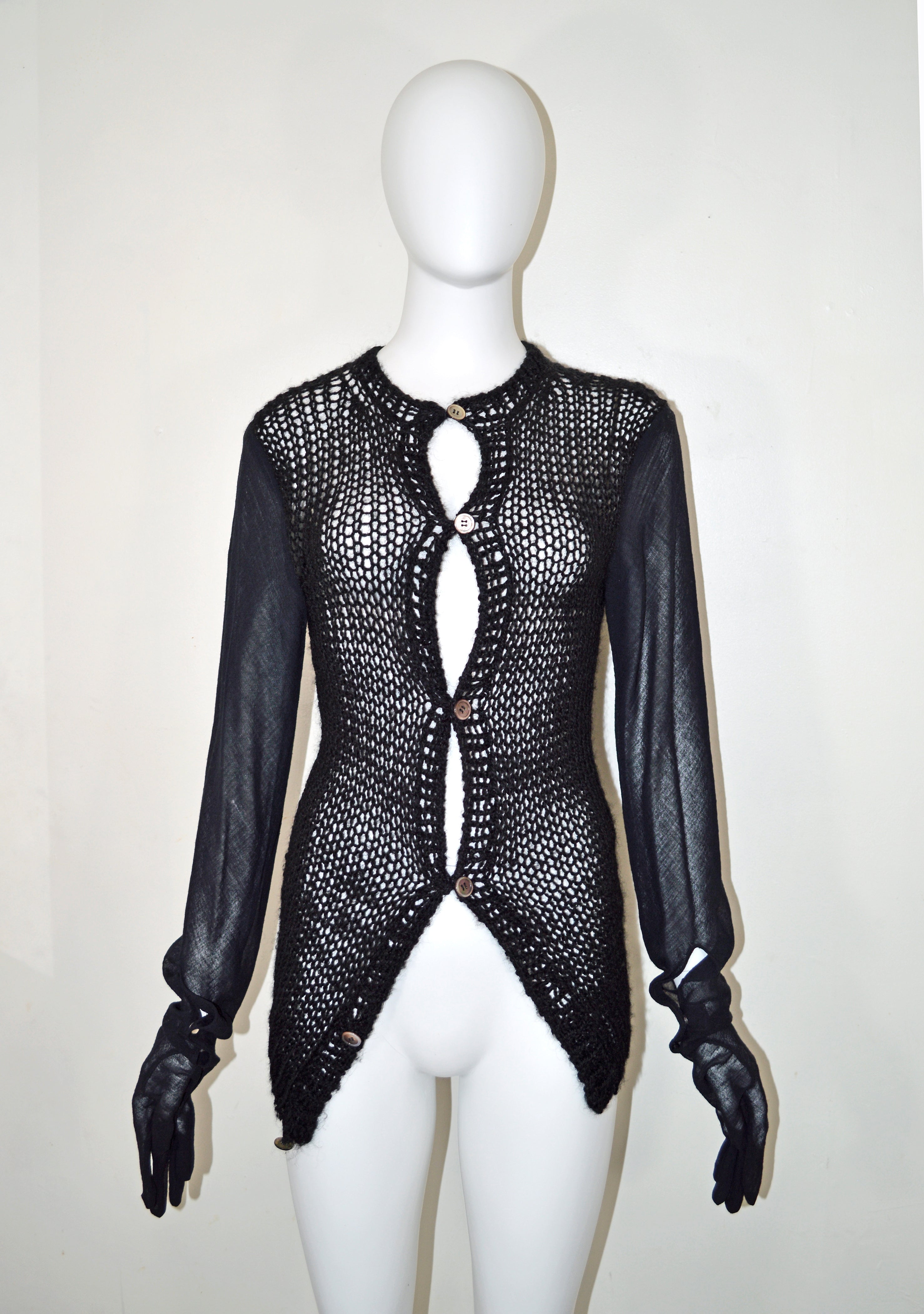 Comme des Garcons 1989 Knit Cardigan with Gloves