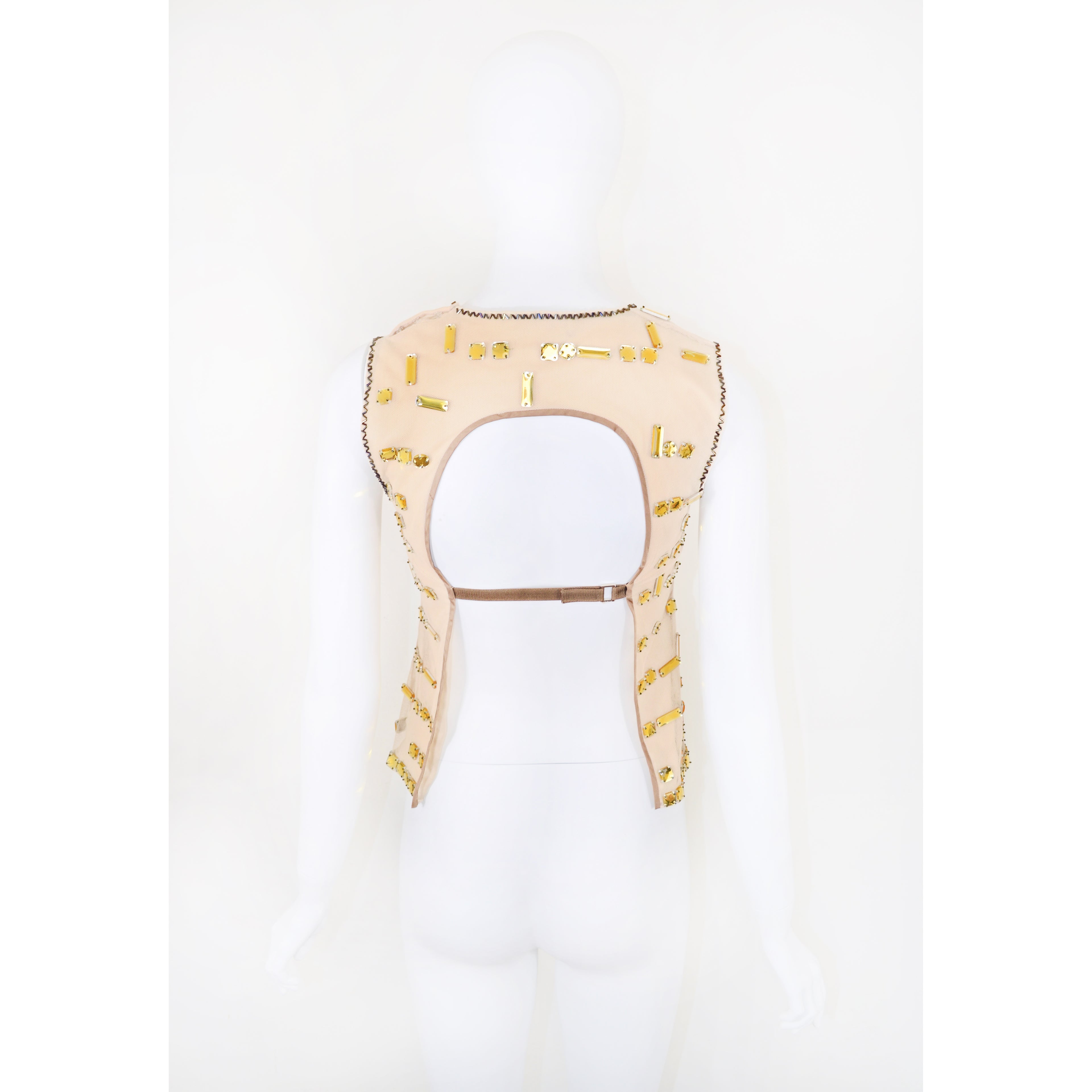 PRADA FW 1999 EMBELLISHED TULLE BLOUSE