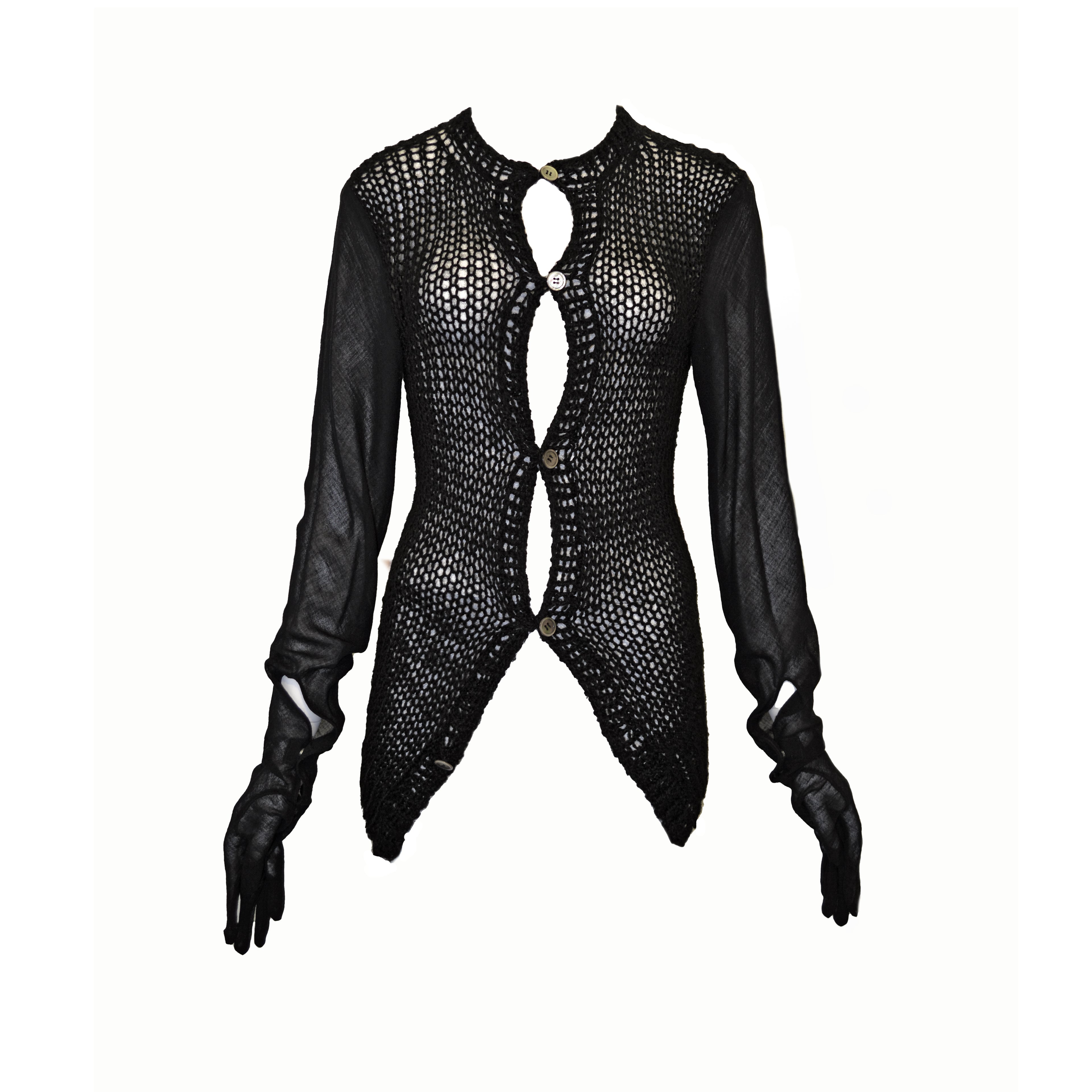 Comme des Garcons 1989 Knit Cardigan with Gloves