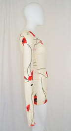 Dolce & Gabbana 1990s Silk Poppy Blouse