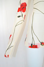 Dolce & Gabbana 1990s Silk Poppy Blouse