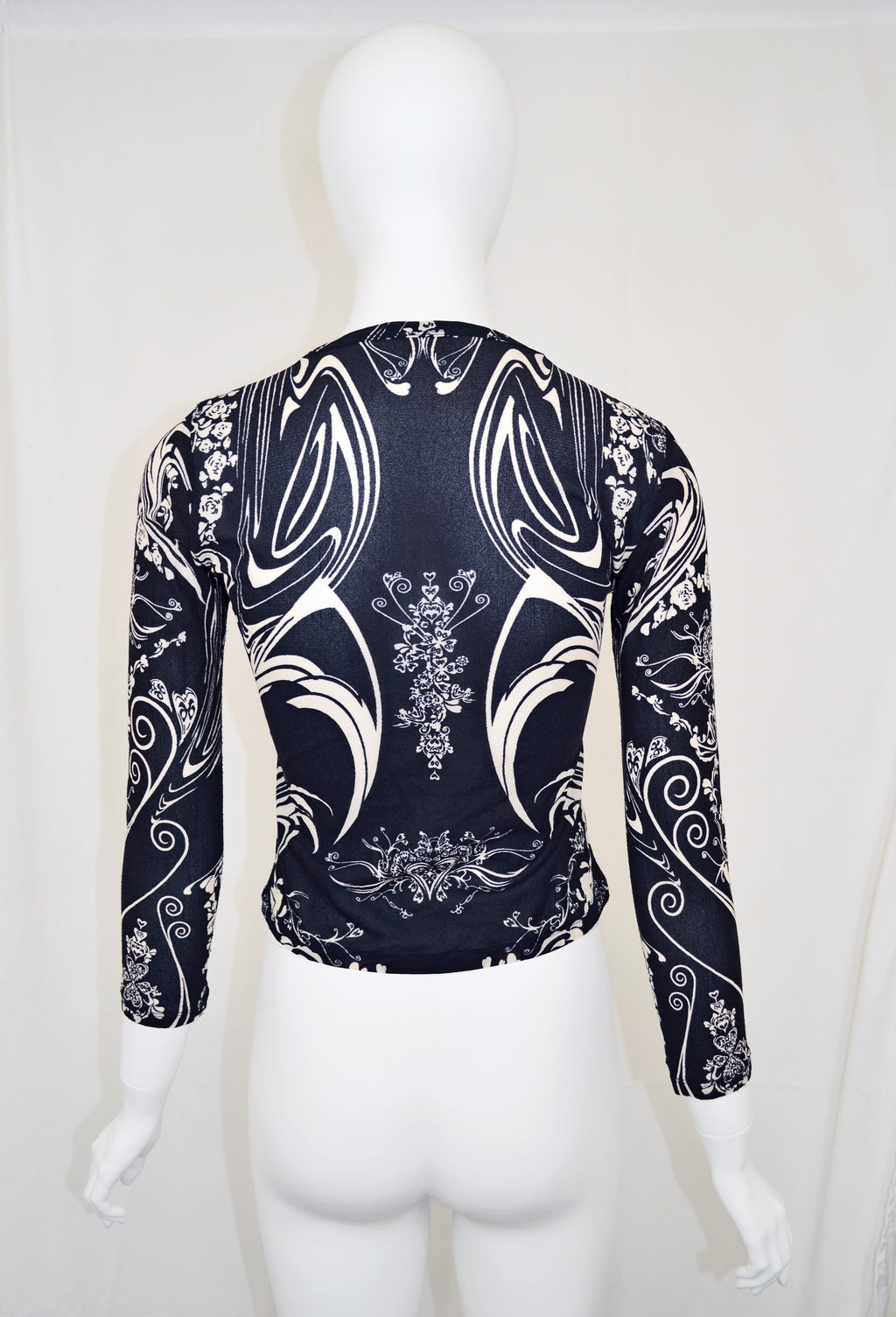 Issey Miyake SS 2004 Mesh Cyber Print Top