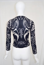 Issey Miyake SS 2004 Mesh Cyber Print Top